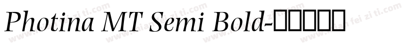 Photina MT Semi Bold字体转换